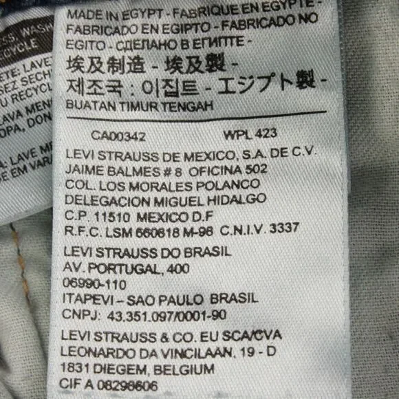 Levis 513 Jeans Mens 33x30 Blue Denim Slim Straight Medium Wash Actual 32x27 - Picture 4 of 11